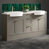 Apex Pair of Brushed Brass 38mm Door Knob Handles Lifestyle 2